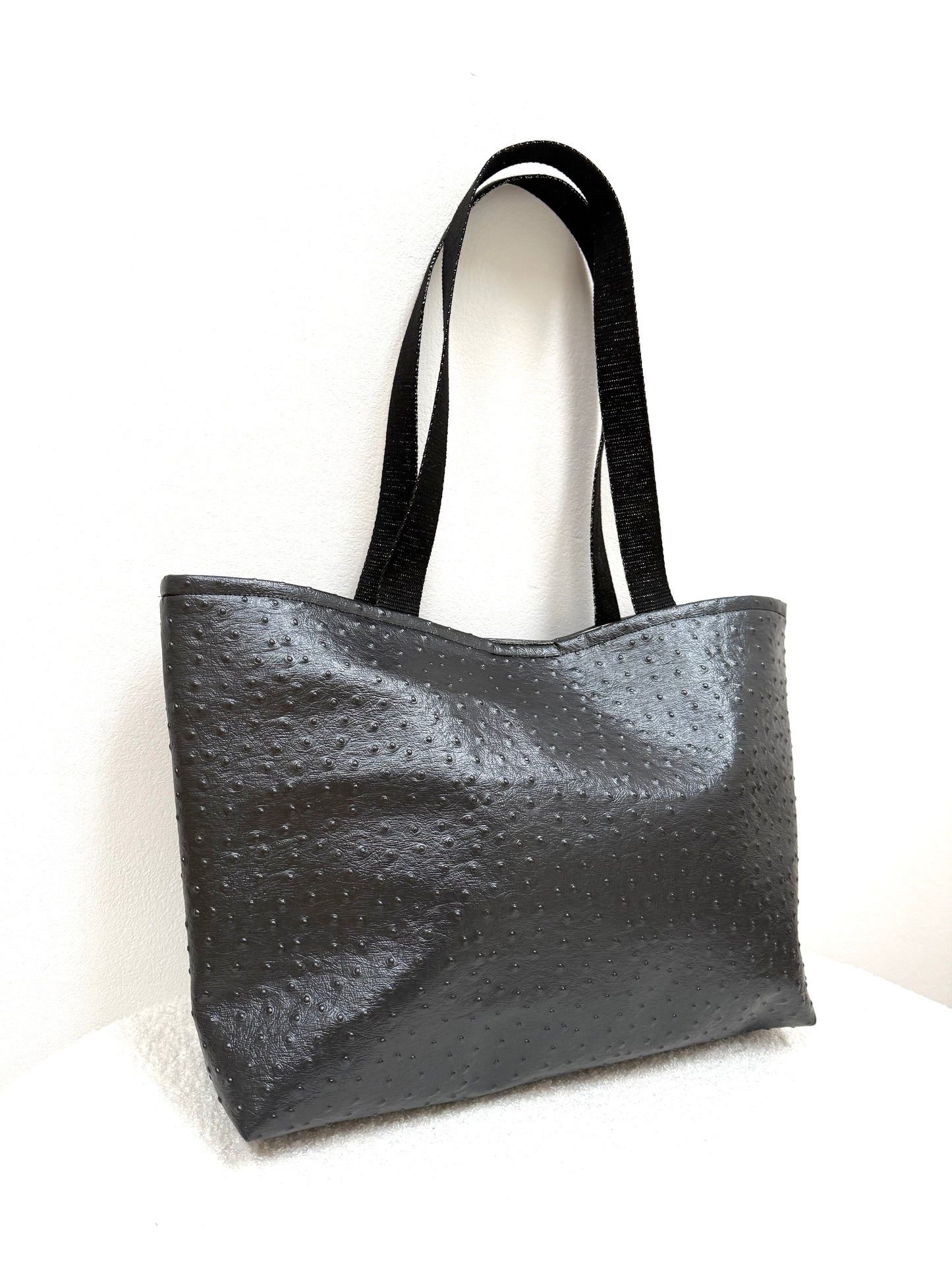Shopper Kunstleder Straußenoptik