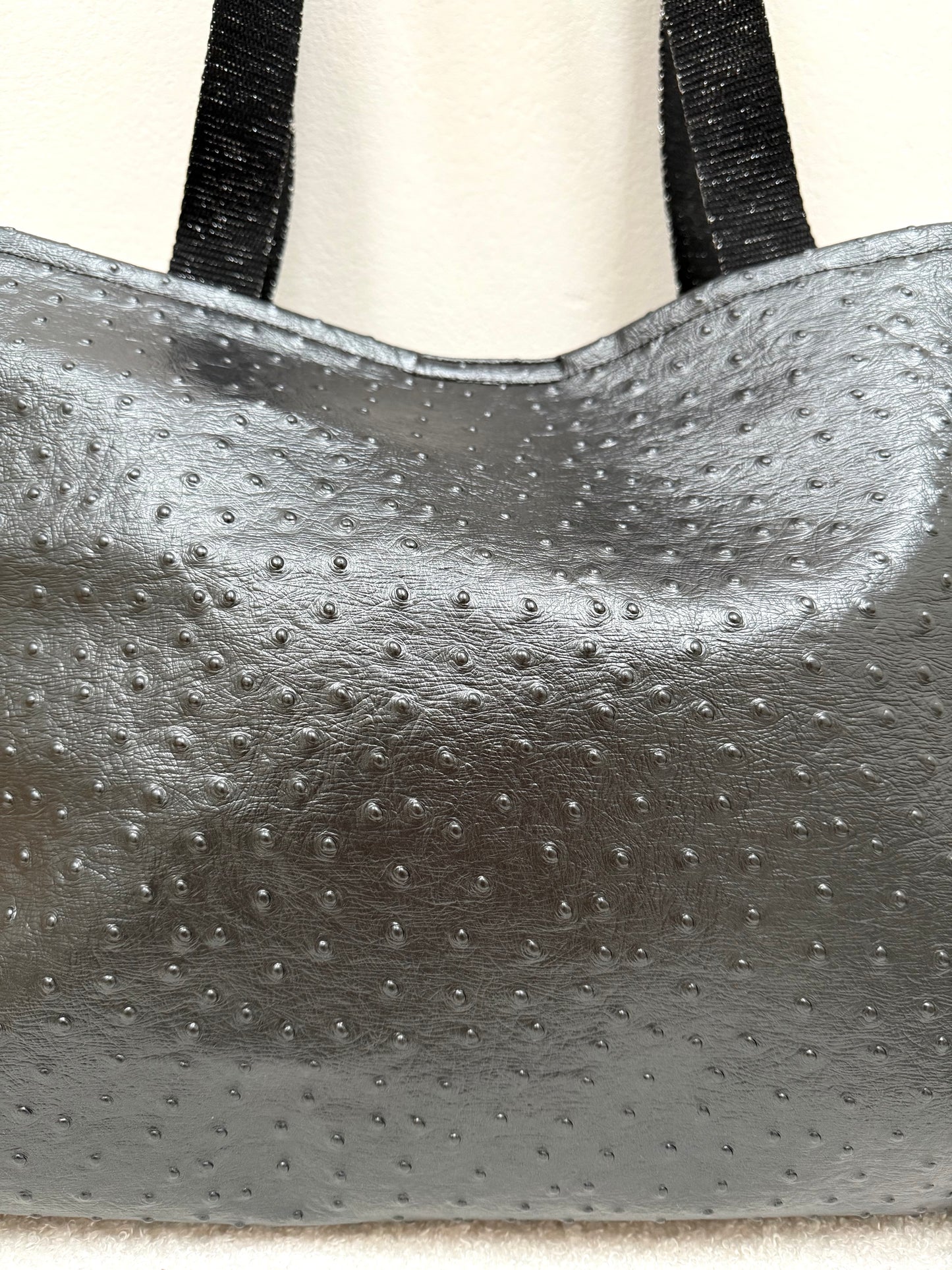 Shopper Kunstleder Straußenoptik