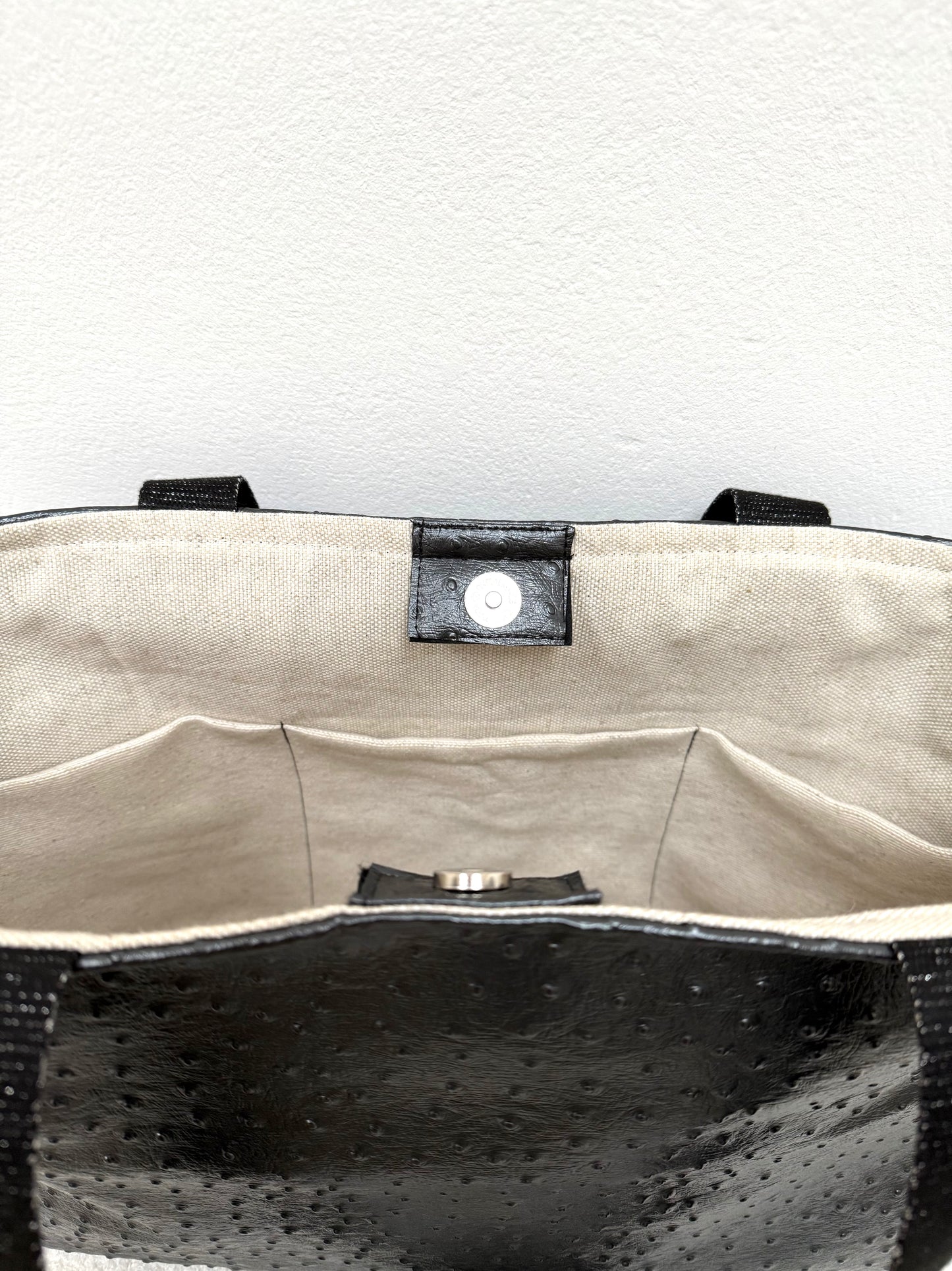 Shopper Kunstleder Straußenoptik