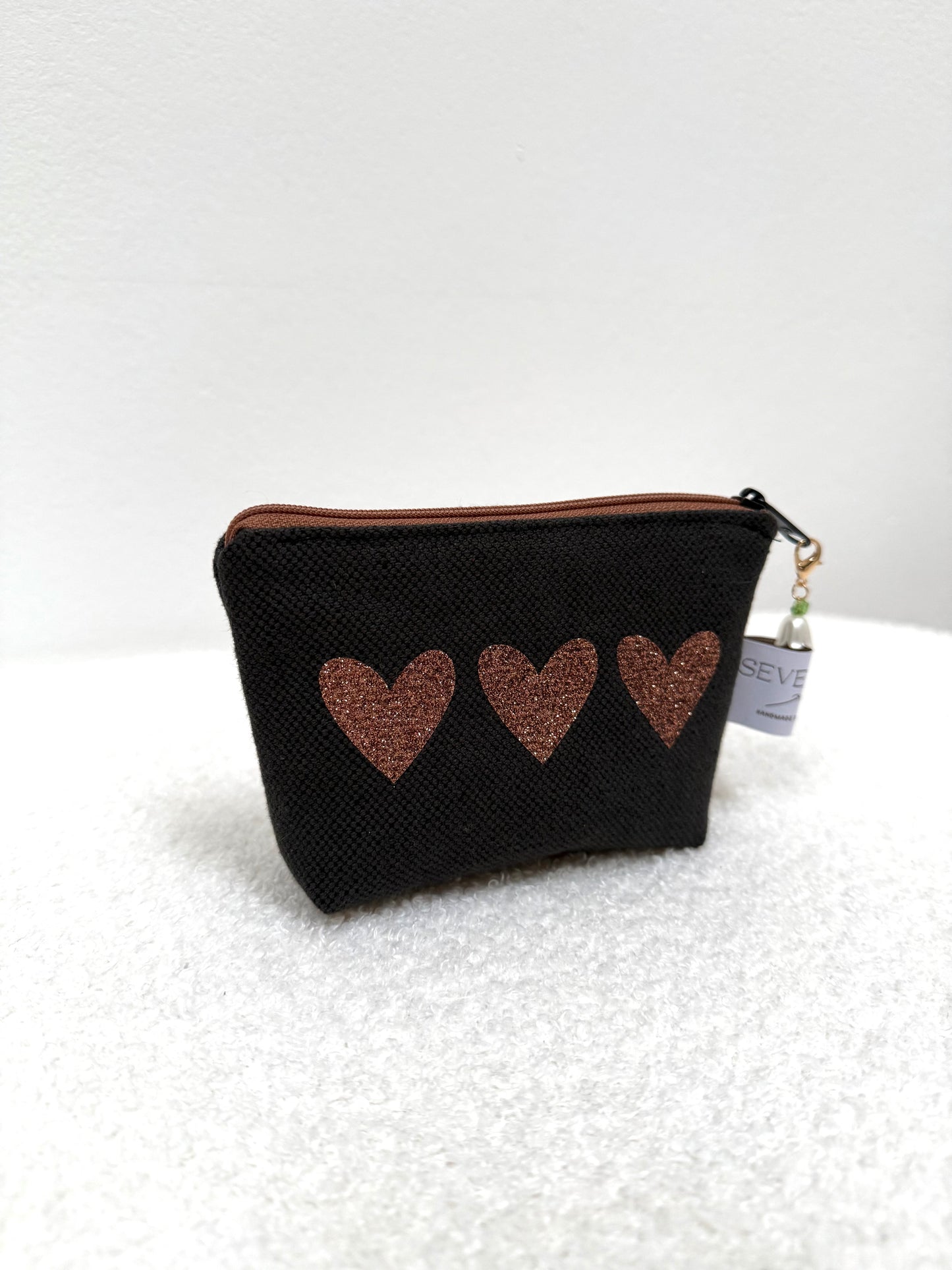 Tasche Herzen Braun Mini