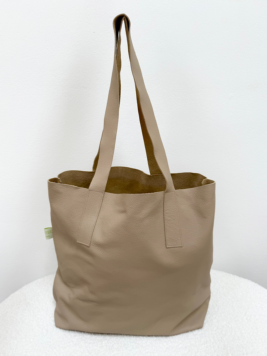 Shopper Echtleder Taupe